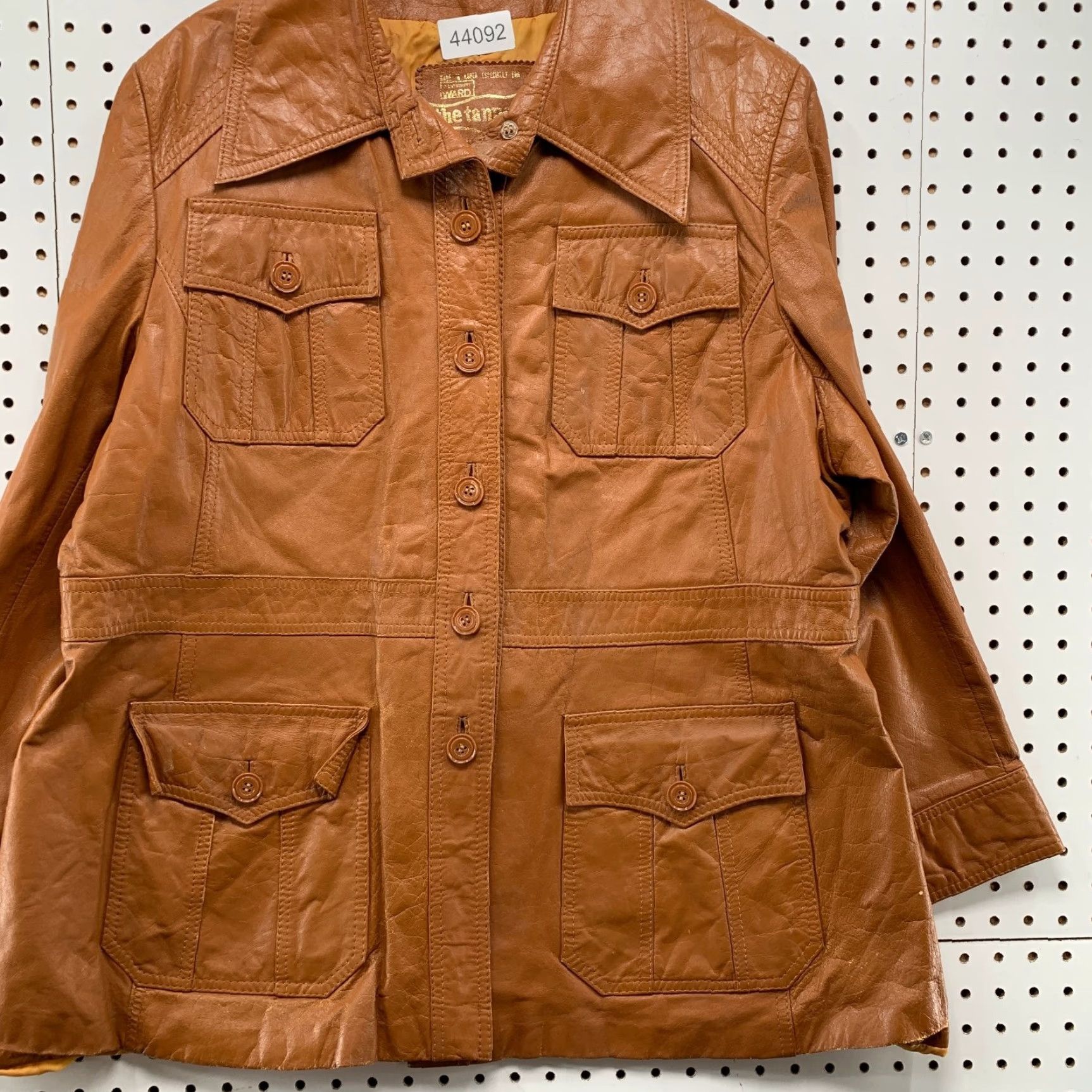 Vintage VINTAGE Montgomery Ward Tannery Button Jacket Womens XL Brown Size XL / US 12-14 / IT 48-50 - 6 Thumbnail