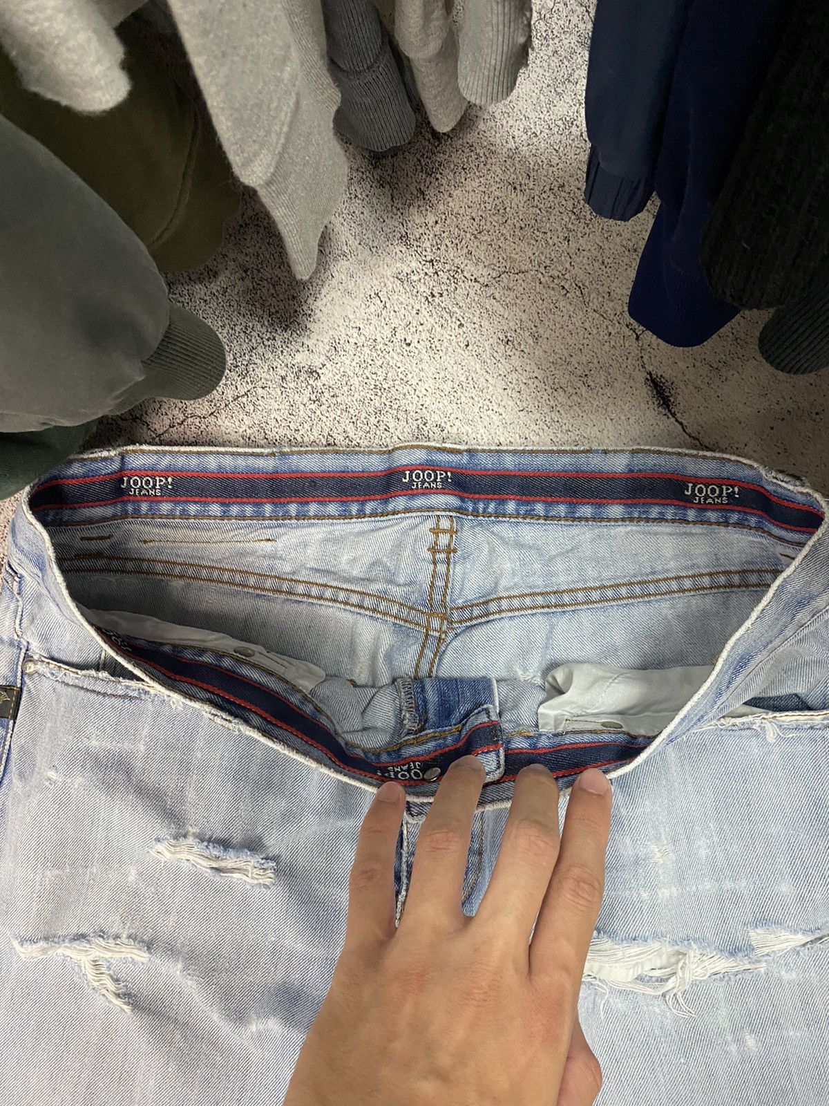 Joop! DISTRESSED DENIM VINTAGE PANTS FADED DIRTY CRASHED OPIUM Size US 32 / EU 48 - 10 Thumbnail