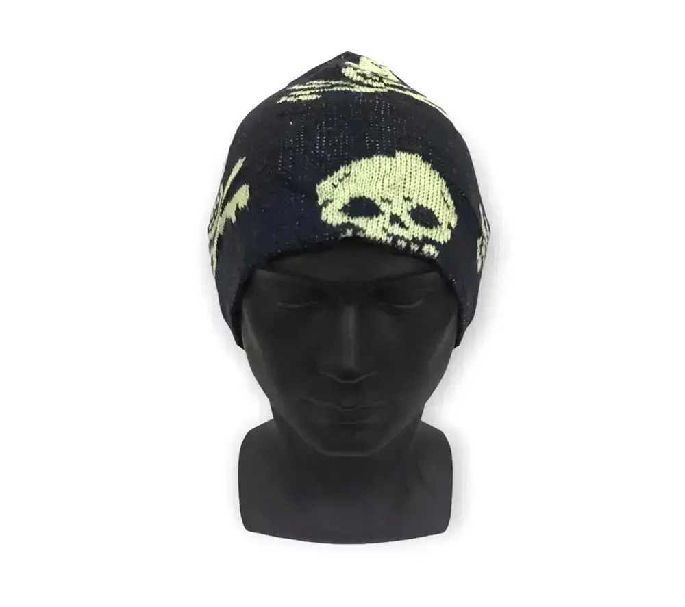 Vintage Skulls Skeleton Punk Big Logo Beanie Hat Size ONE SIZE - 1 Thumbnail