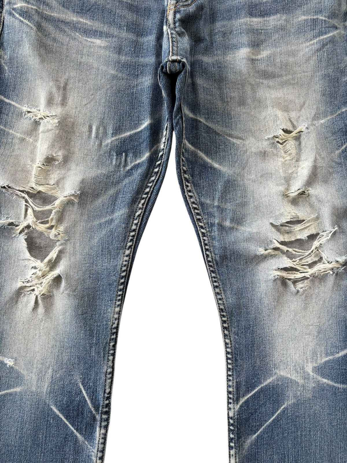 JACKROSE Vintage Japanese Jackrose Faded Wash Distress Slim Jeans Size US 34 / EU 50 - 4 Thumbnail