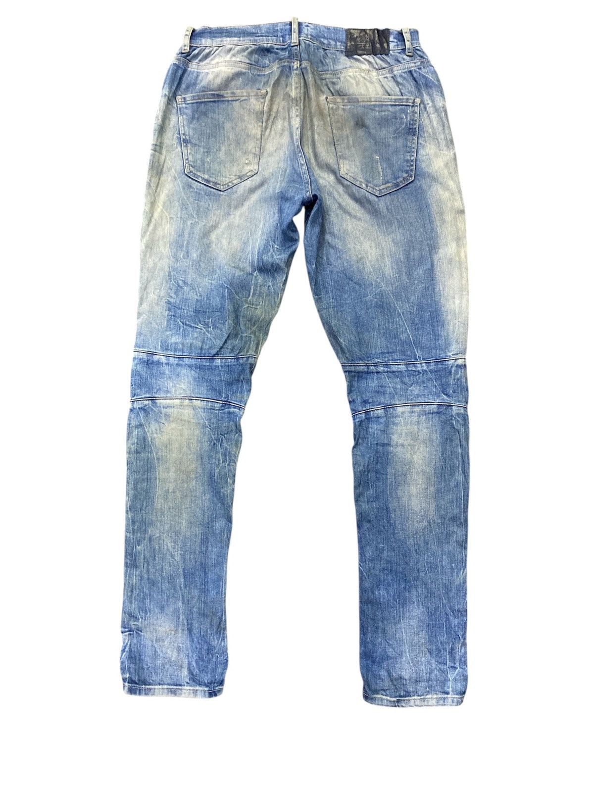 Zara Zara Man Biker Distressed Denim Size US 31 - 6 Thumbnail