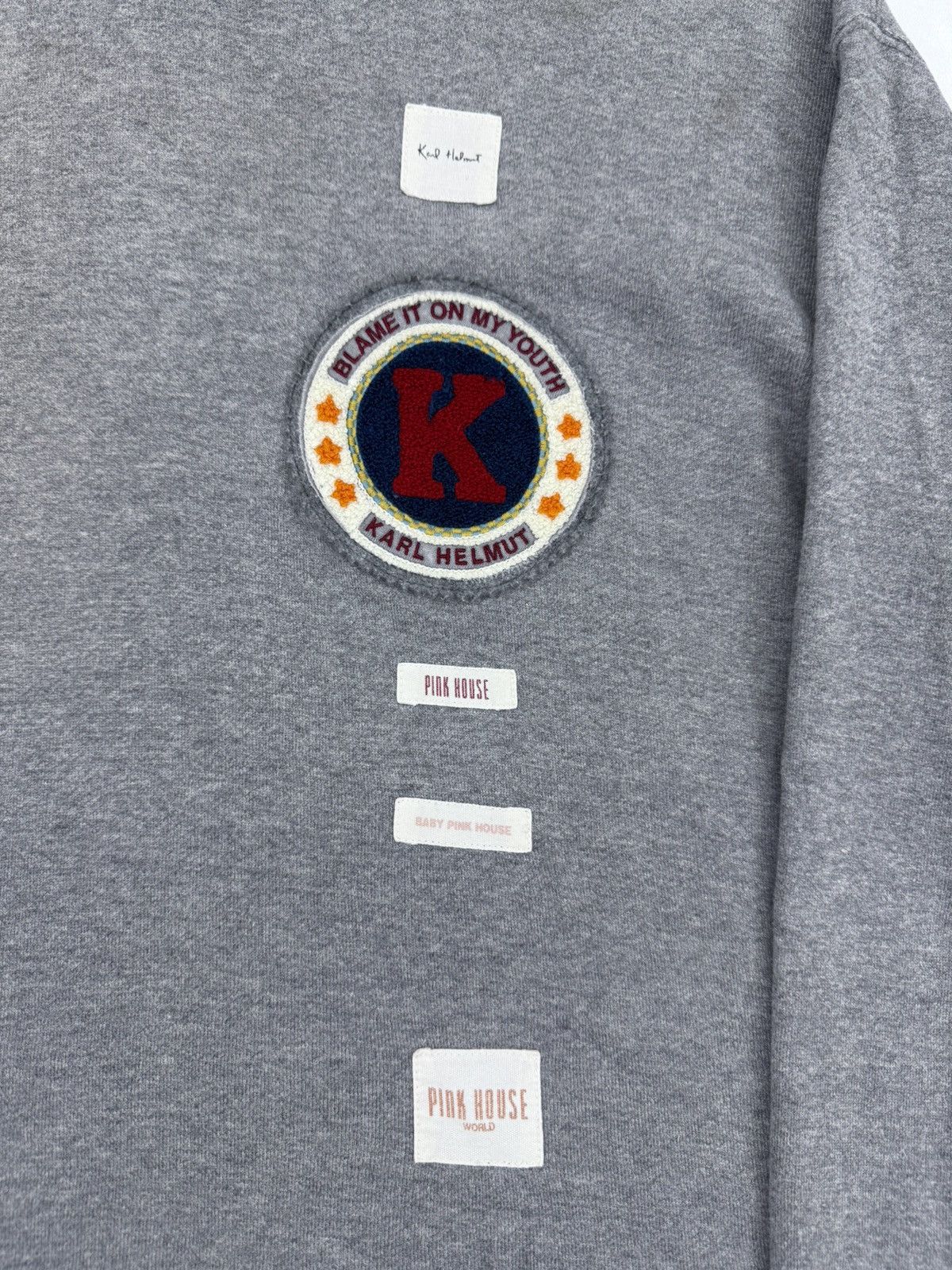 Karl Helmut Vintage 90s Karl Helmut Patches Rugs Logo Hoodie Size US M / EU 48-50 / 2 - 2 Thumbnail
