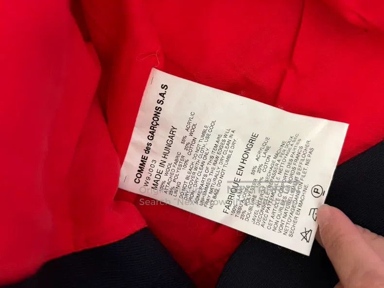 Comme des Garcons Comme Des Garcons Navy Blue Blazer with Contrasting Design Size M / US 6-8 / IT 42-44 - 5 Thumbnail
