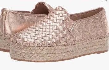 Sam Edelman SAM EDELMAN ROSE GOLD LEATHER CATHERINE ESPADRILLES SZ 7 Size US 7 / IT 37 - 1 Thumbnail