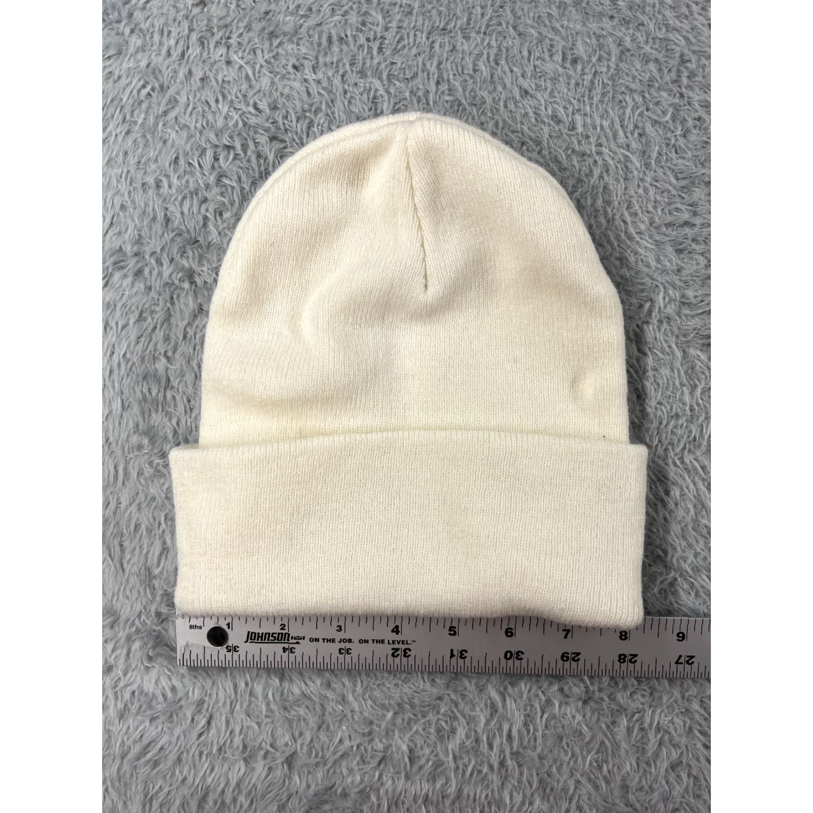 Port & Company Port & Company Futures First Beanie Toque Adult One Size White Knit 100% Acrylic Beanie Unisex Adults Mens Womens Boys Girls Size ONE SIZE - 4 Thumbnail