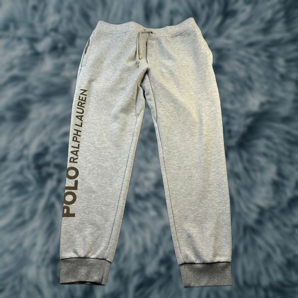 Polo Ralph Lauren Pants Mens Large Gray Joggers Double Knit Tech Fleece
