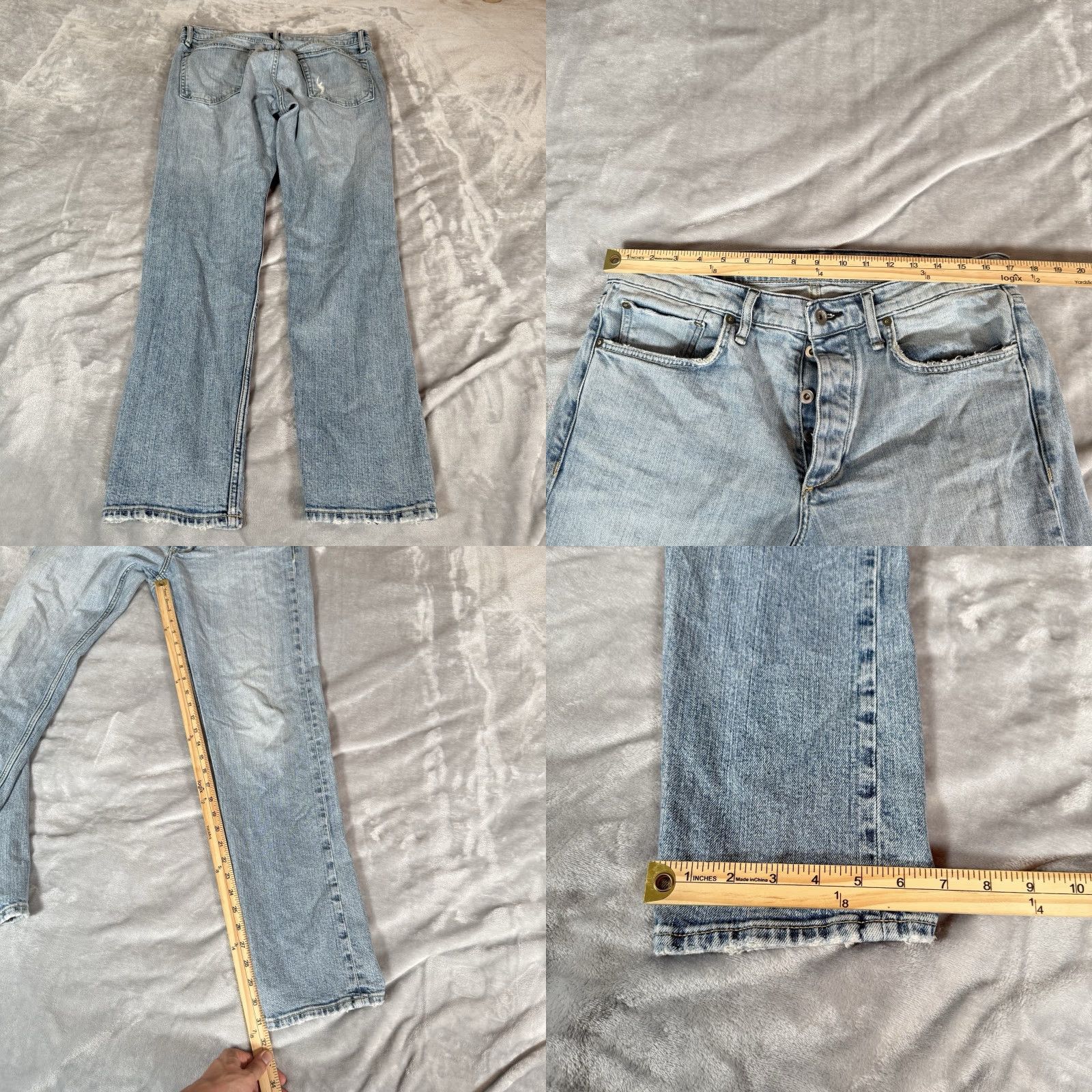 Rag & Bone rag & bone Fit 2 Slim Jeans Mens 34x32 Light Wash Button Fly Denim Slim Tapered 5-Pocket Logo Size US 34 / EU 50 - 8 Thumbnail