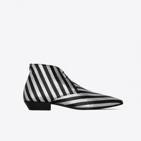 Saint Laurent Paris FW21 Striped Lamé Python JONAS Laced Ankle Boots sz42 Size US 9 / EU 42 - 7 Thumbnail