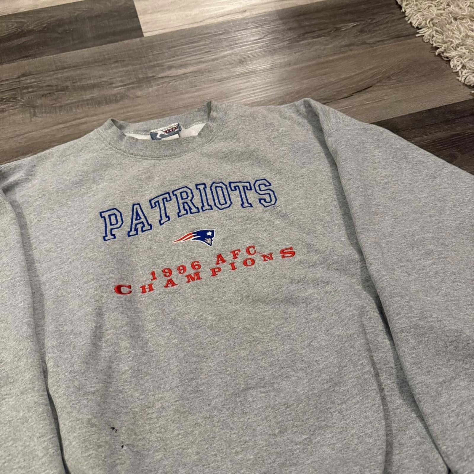 Lee vintage New England patriots AFC Champions sweatshirt XL 96 Size US XL / EU 56 / 4 - 1 Thumbnail