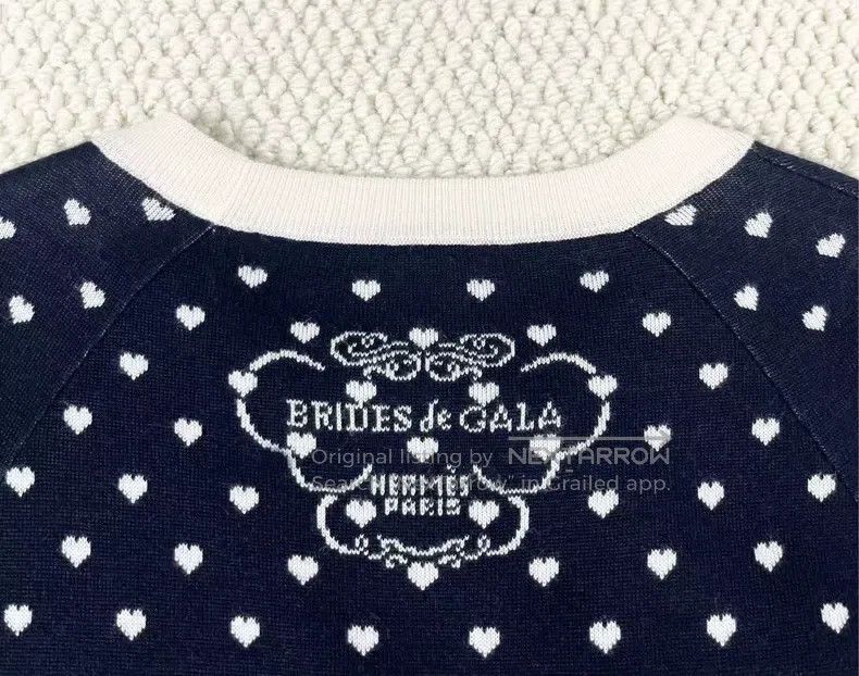 Hermes Hermes Lock Heart Full Print Back Letter Logo Cashmere Sil Size XXS / US 00 / IT 34 - 5 Thumbnail