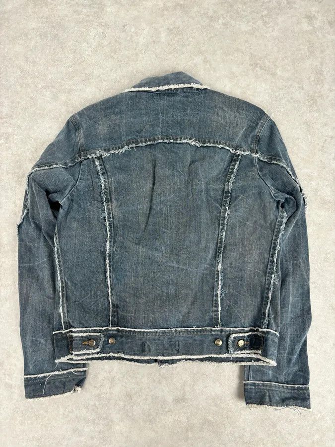 Roberto Cavalli AW2003 Cavalli Blue Eroded Denim Rebel Jacket Size US L / EU 52-54 / 3 - 5 Thumbnail