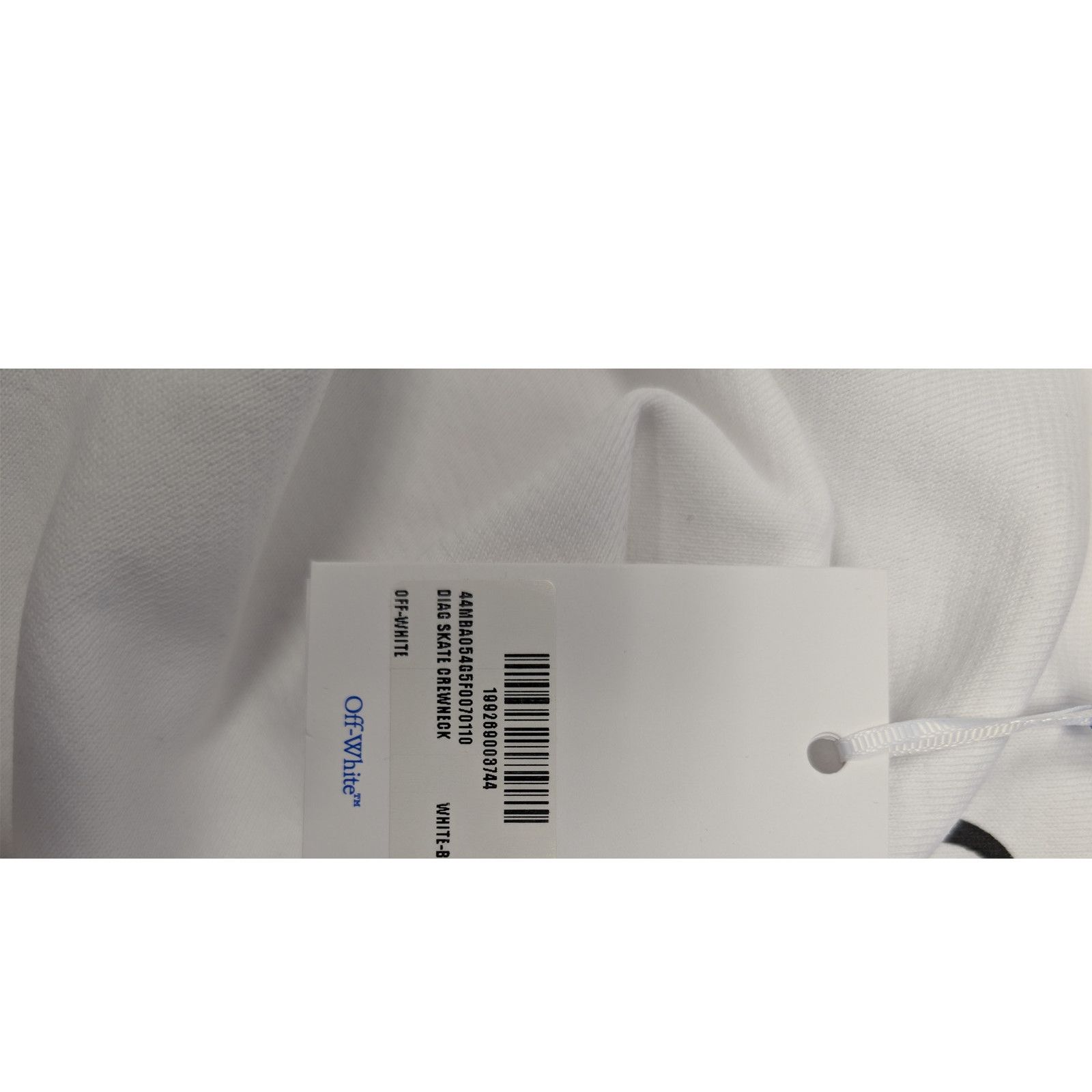 Off-White o1rshd1 Diag Skate Crewneck Sweatshirt in White / Black Size US XL / EU 56 / 4 - 22 Thumbnail
