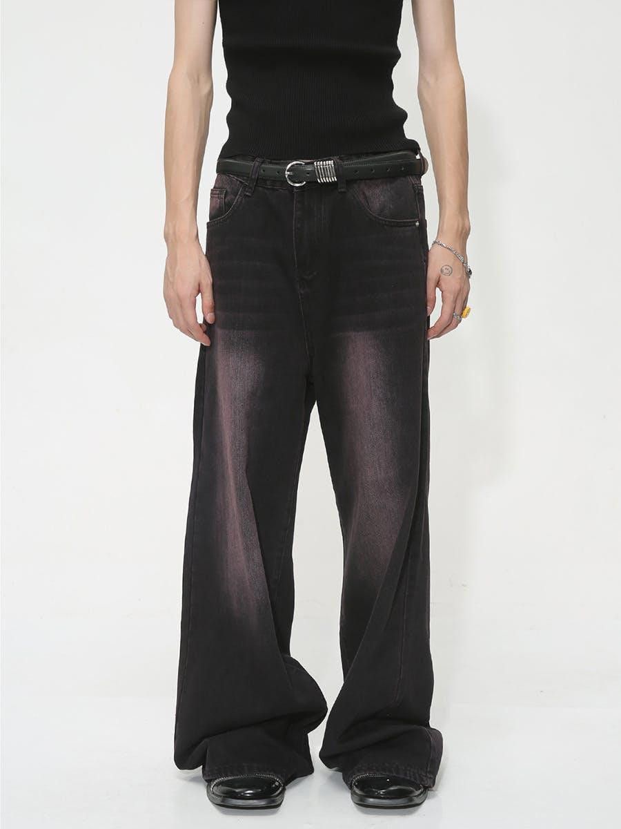 Image of Baggy Denim Wide Leg Jeans in Black, Men's (Size 31)