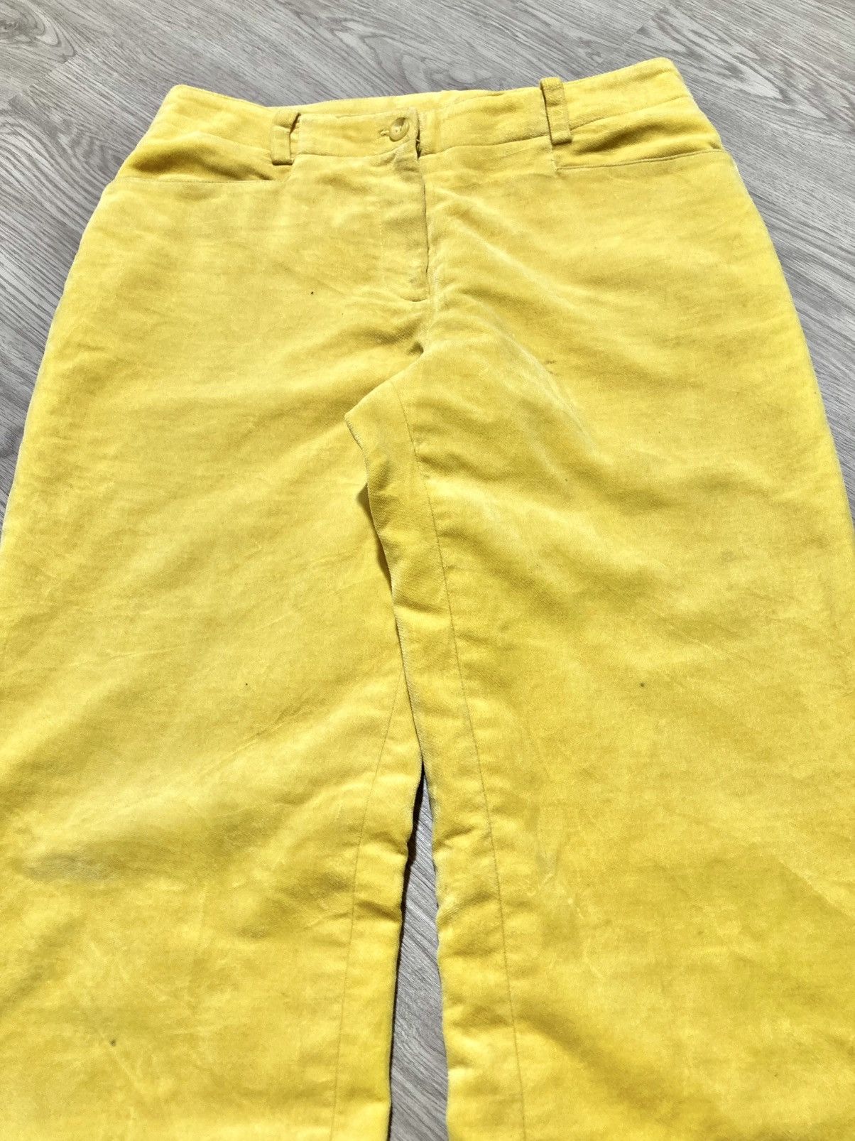 Jean Charles De Castelbajac 1990s Vintage Castelbajac Sport Wax Pants Yellow Luxury Size US 26 / EU 42 - 16 Thumbnail