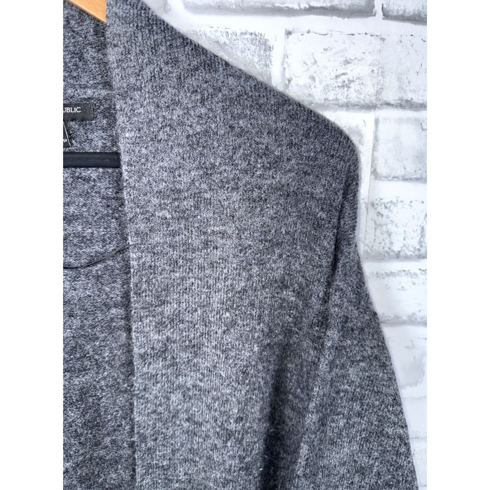 Banana Republic Banana Republic Cardigan Gray Black Long Open Womens S Sweater Acrylic Blend Open Size S / US 4 / IT 40 - 3 Thumbnail