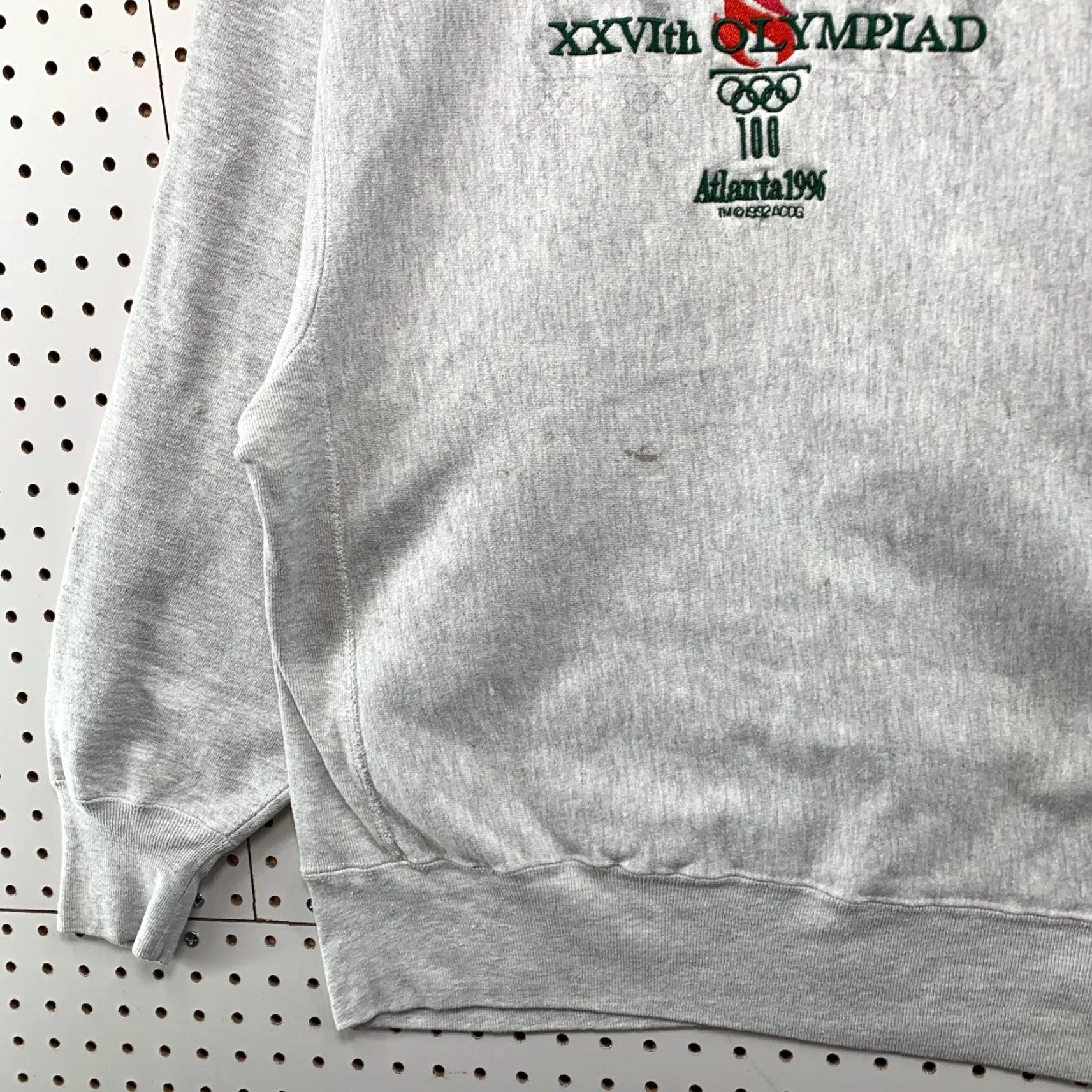 Champion VINTAGE Champion Reverse Weave Sweatshirt Mens XL Gray 90s Atalanta Olympics Reversible Fleece Pullover Sports Theme Size US XL / EU 56 / 4 - 3 Thumbnail