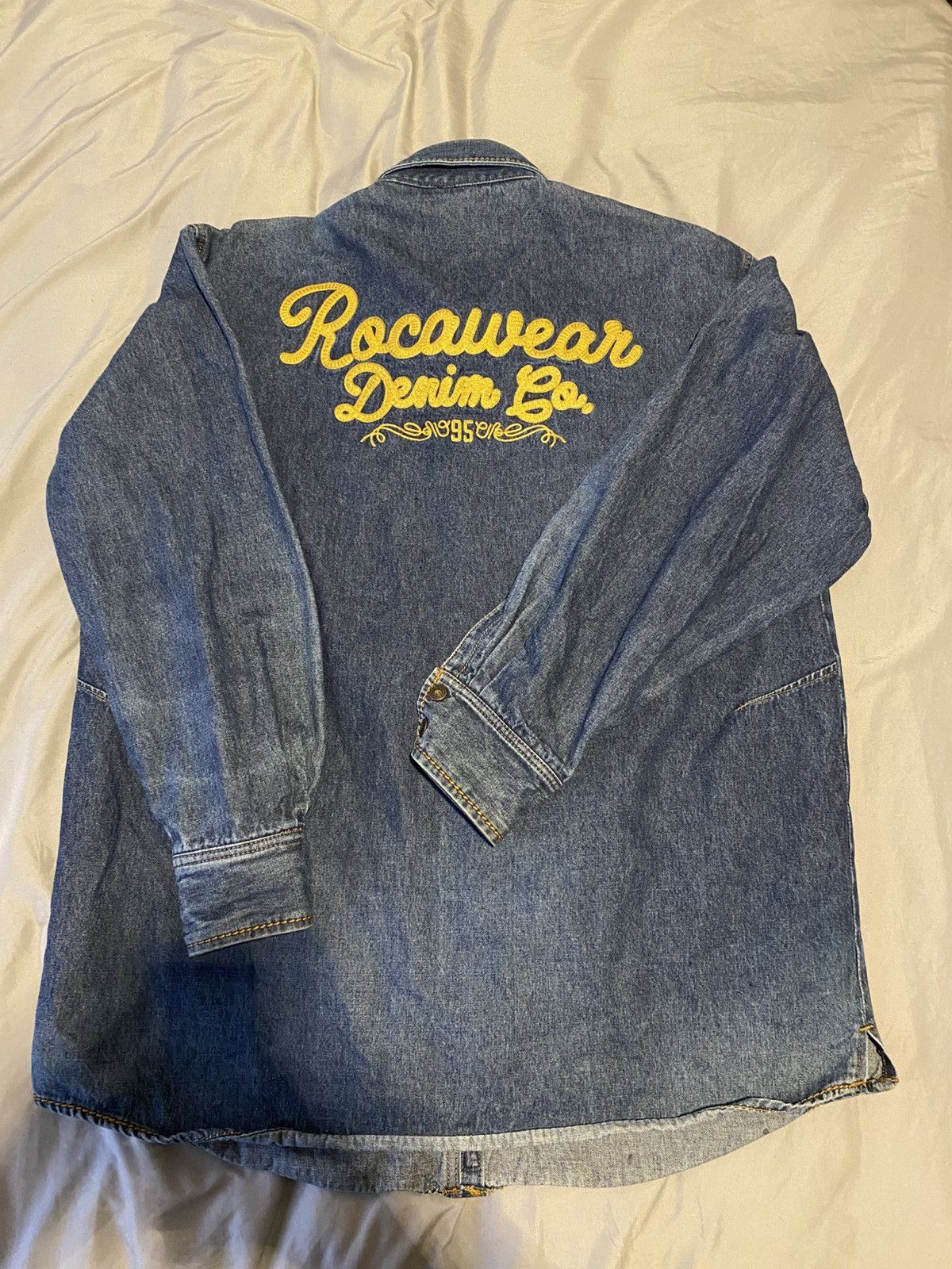 Rocawear Vintage Rocawear Y2K Denim Button Up/Jacket Size US XXL / EU 58 / 5 - 2 Thumbnail