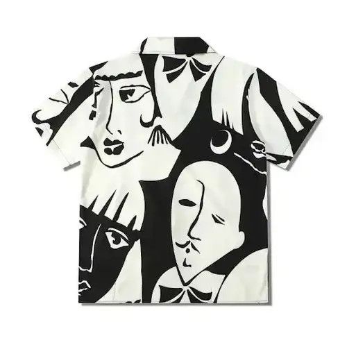 Individualized Shirts Abstract Faces Button Up Shirt Size US XL / EU 56 / 4 - 4 Thumbnail