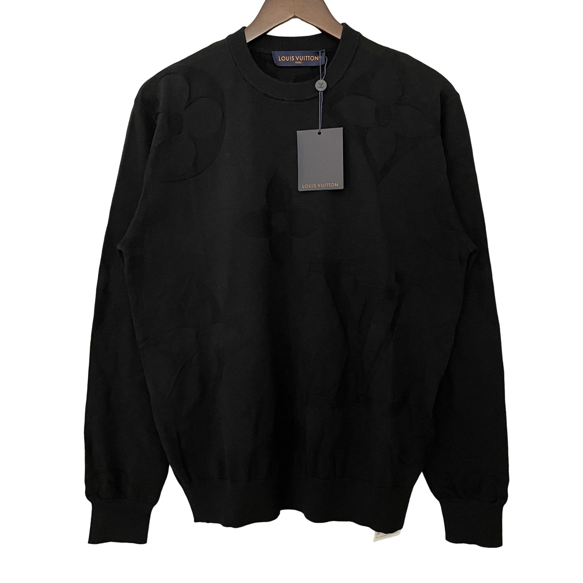 Louis Vuitton Louis Vuitton Tonal Monogram Knit Sweater Size M Size US M / EU 48-50 / 2 - 1 Thumbnail