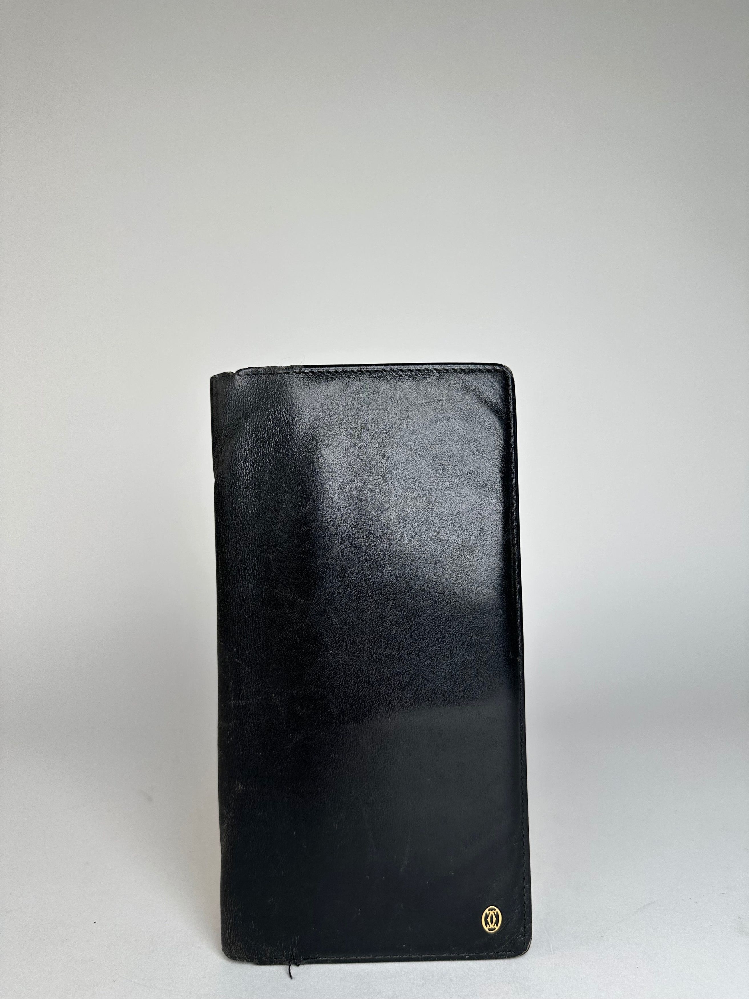 Cartier Vintage Leather ID Holder Black Size ONE SIZE - 1 Thumbnail