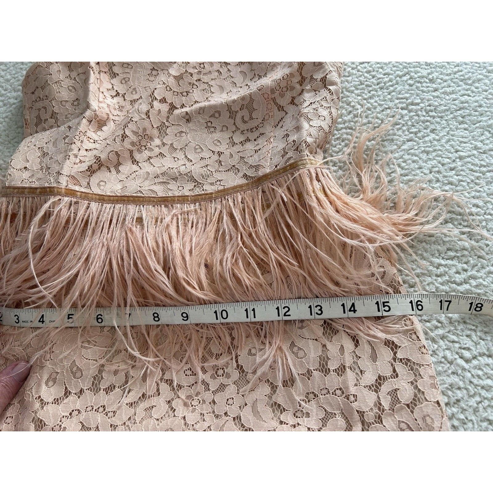 Other ENDLESS ROSE Sleeveless Lace Sheath Open Back Feather Waist Size S / US 4 / IT 40 - 7 Thumbnail