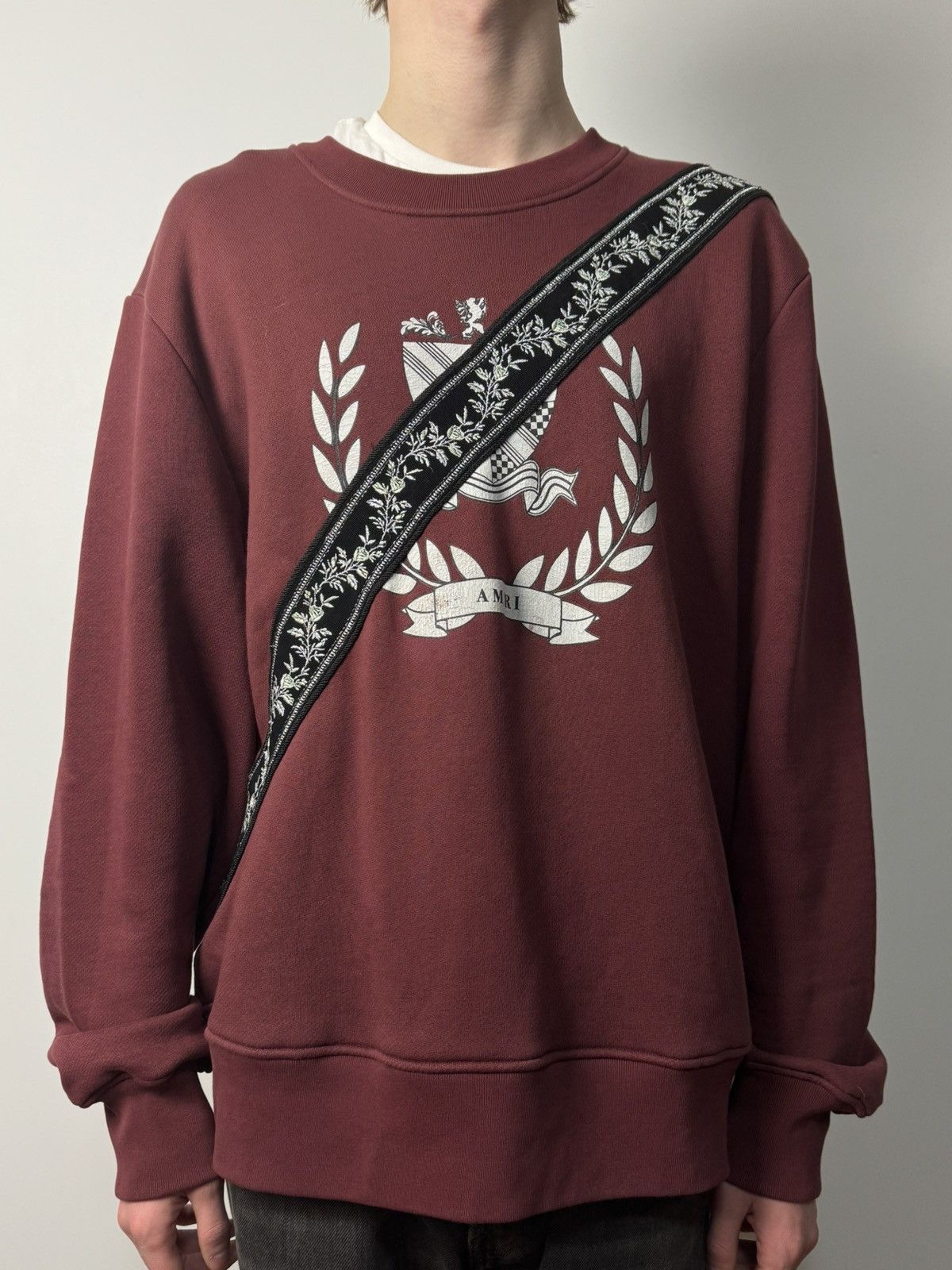 Amiri Sweatshirt Crewneck Maroon Burgundy Luxury Designer