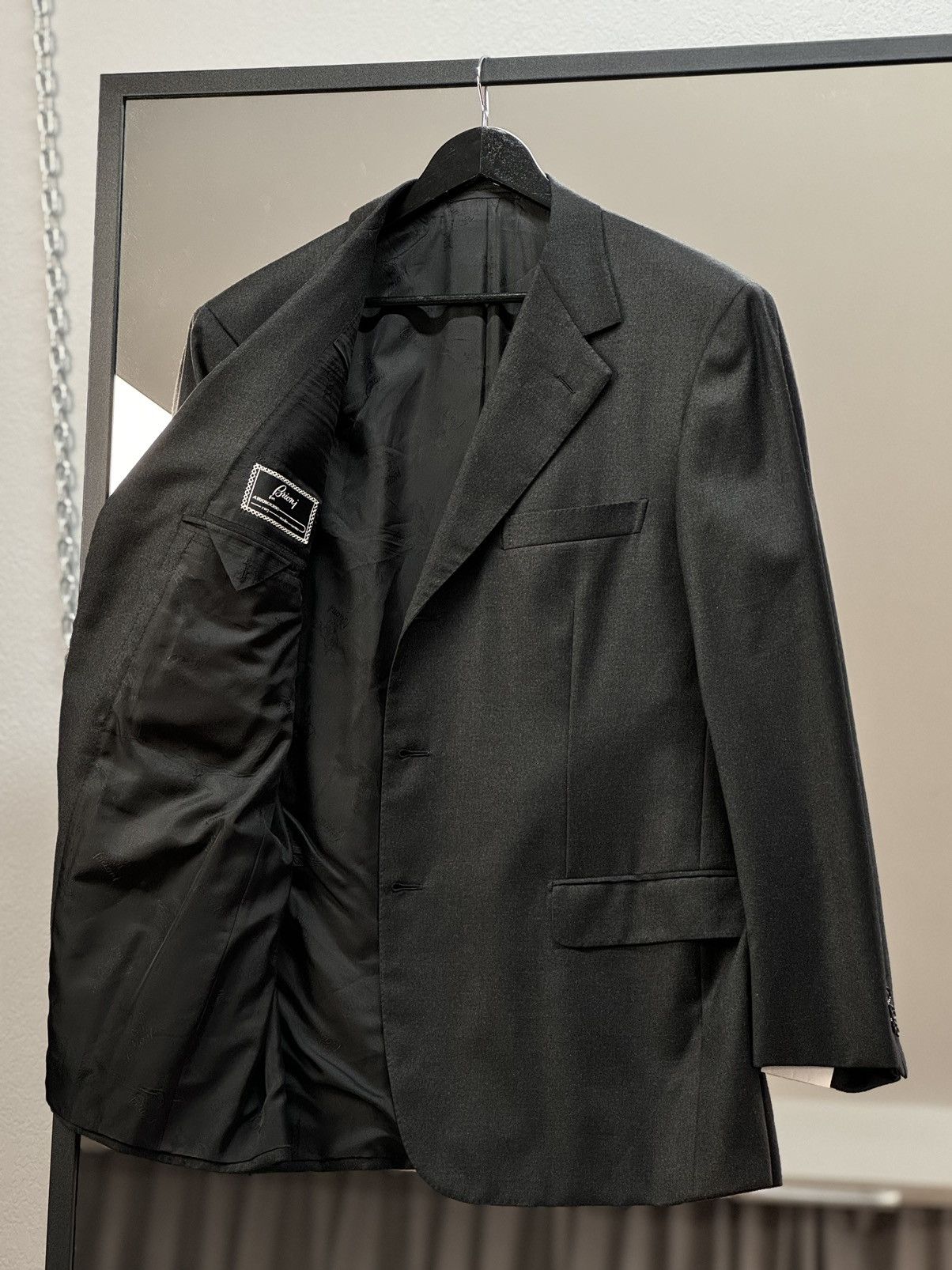 Brioni Brioni Momentano Wool Blazer Checked Jacket Dark Size 54 Size 44R - 11 Thumbnail