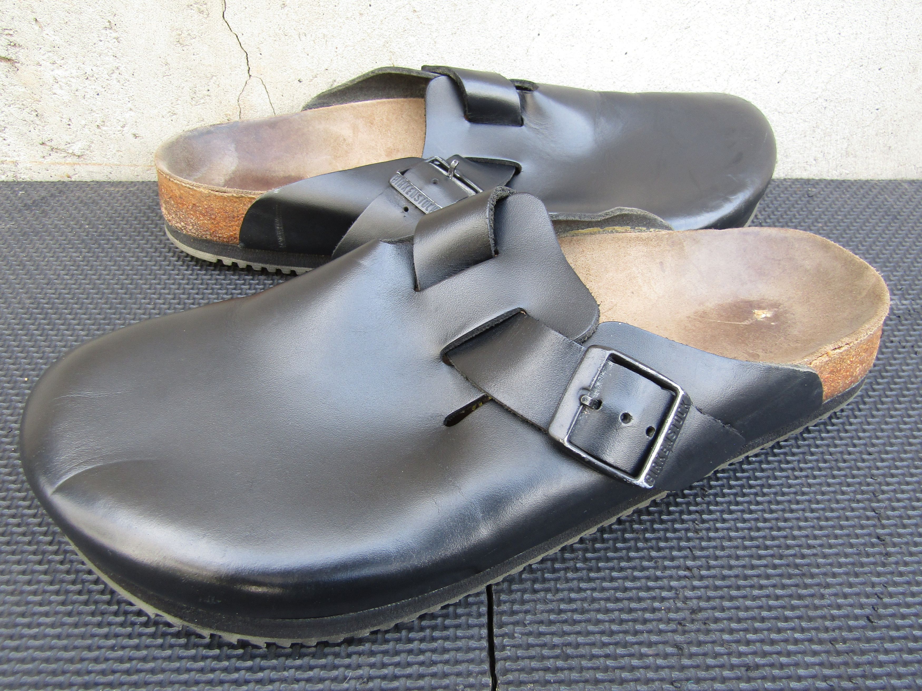 Birkenstock Men’s Boston Leather Clog Black Europe