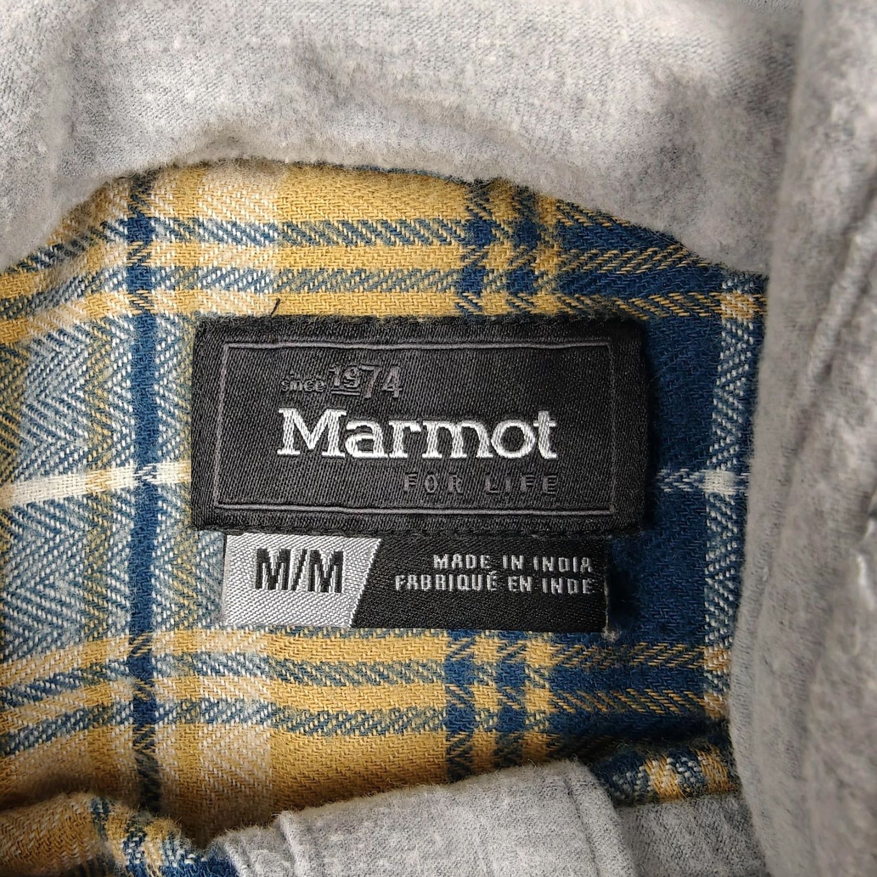 Marmot Marmot Jacket Womens Medium Yellow Plaid Flannel Hooded Snap Front Shirt Jacket Size M / US 6-8 / IT 42-44 - 3 Thumbnail