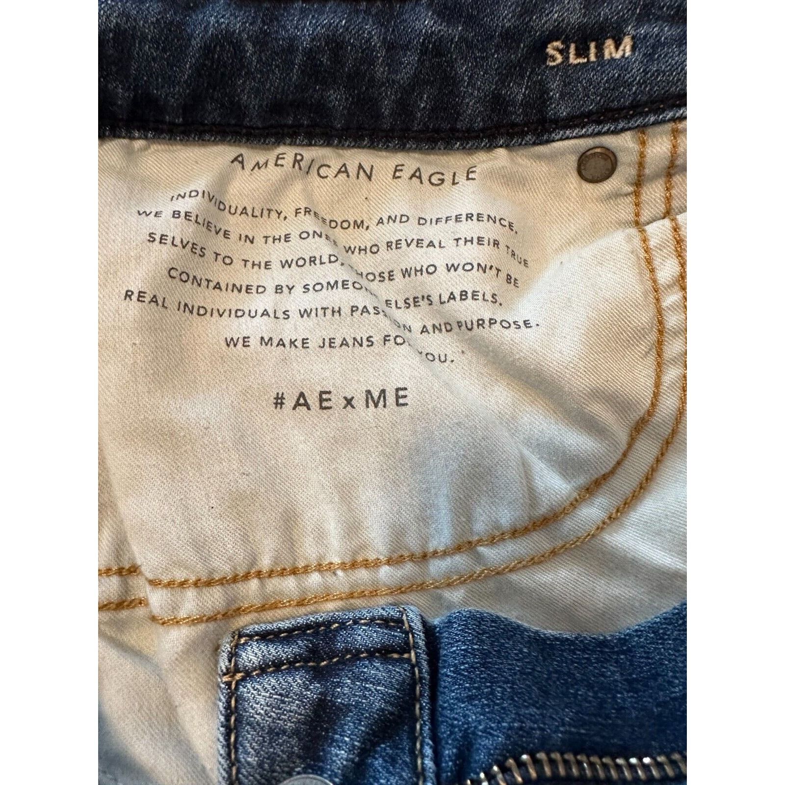 American Eagle Outfitters AMERICAN EAGLE jeans 32x32 slim, Next Level AirFlex/distress Size US 32 / EU 48 - 6 Thumbnail