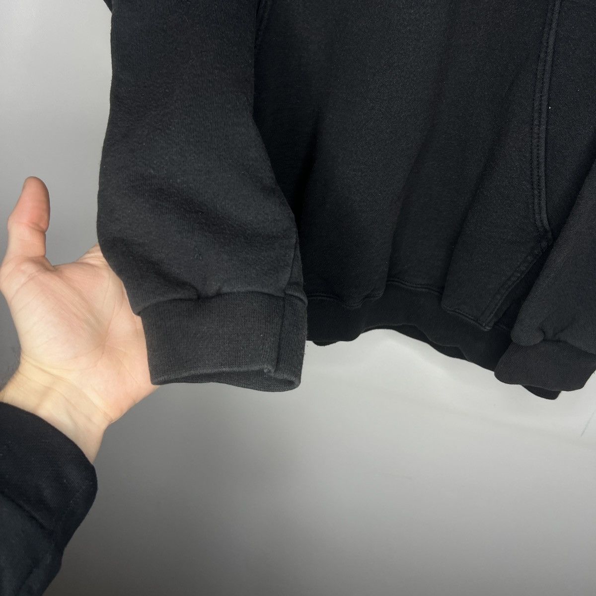 Nike Vintage Nike Hoodie Black Logo Swoosh Boxy 90s Size US L / EU 52-54 / 3 - 9 Thumbnail