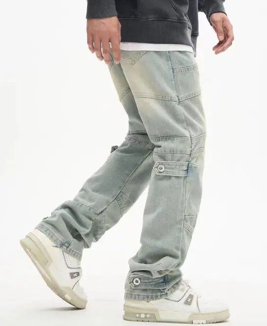 Japanese Brand Eno Vintage street wash casual straight loose cargo jeans Size US 32 / EU 48 - 8 Thumbnail