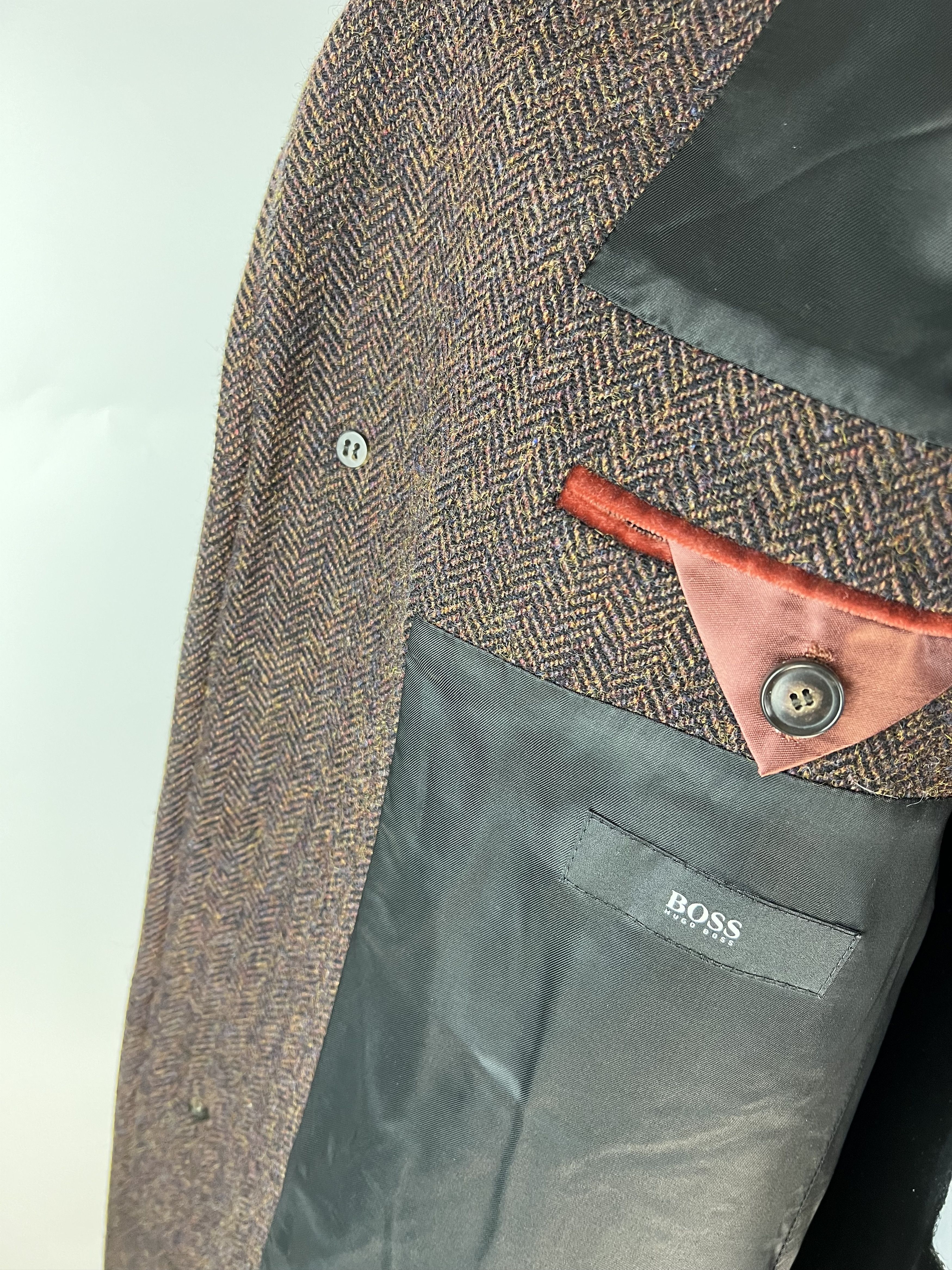 Hugo Boss Vtg Hugo Boss Wool Herringbone Heavy Coat Size 54 Size US L / EU 52-54 / 3 - 9 Thumbnail