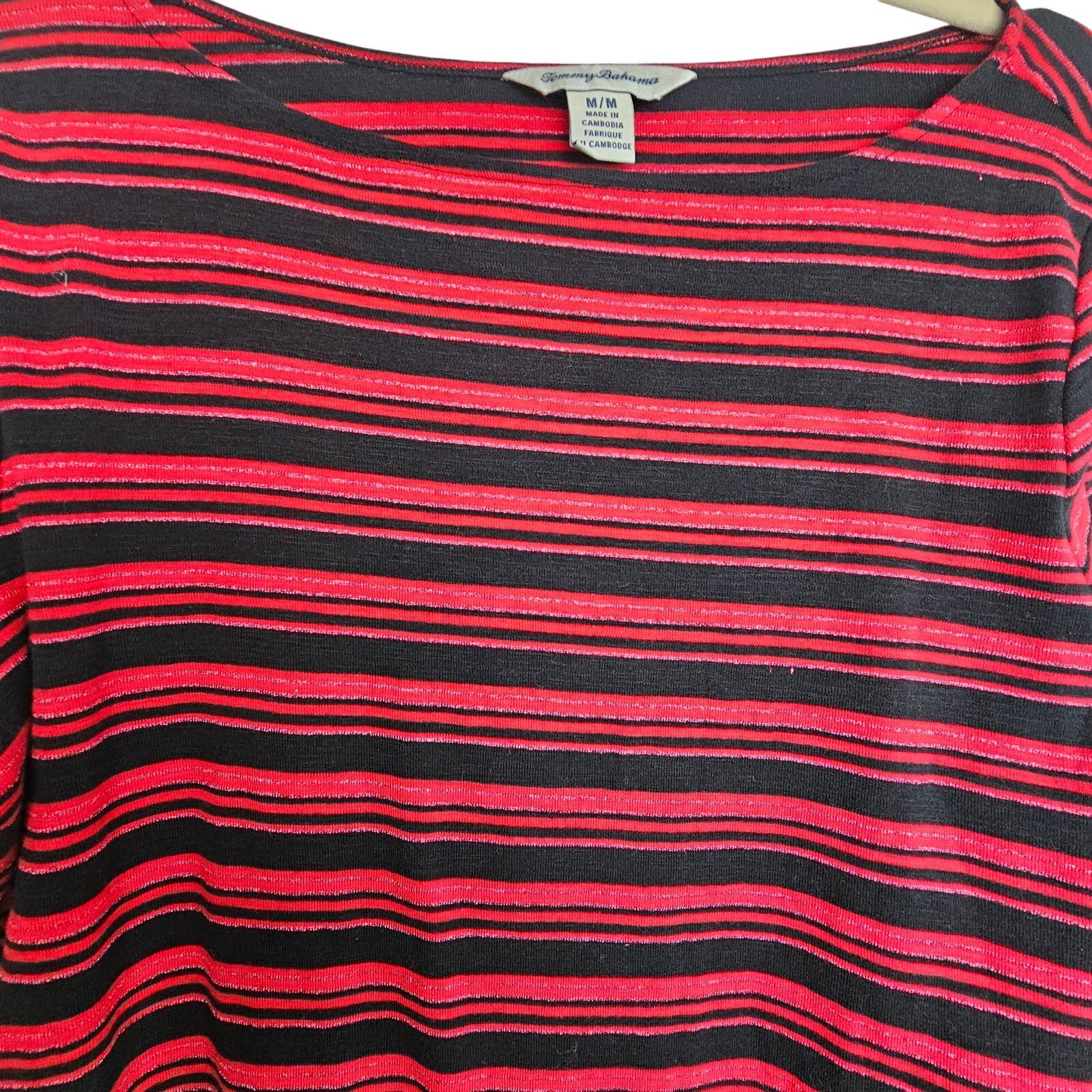 Tommy Bahama Tommy Bahama Women Ashby Isles Rib Stipe Slub T-Shirt Resort Size M / US 6-8 / IT 42-44 - 3 Thumbnail