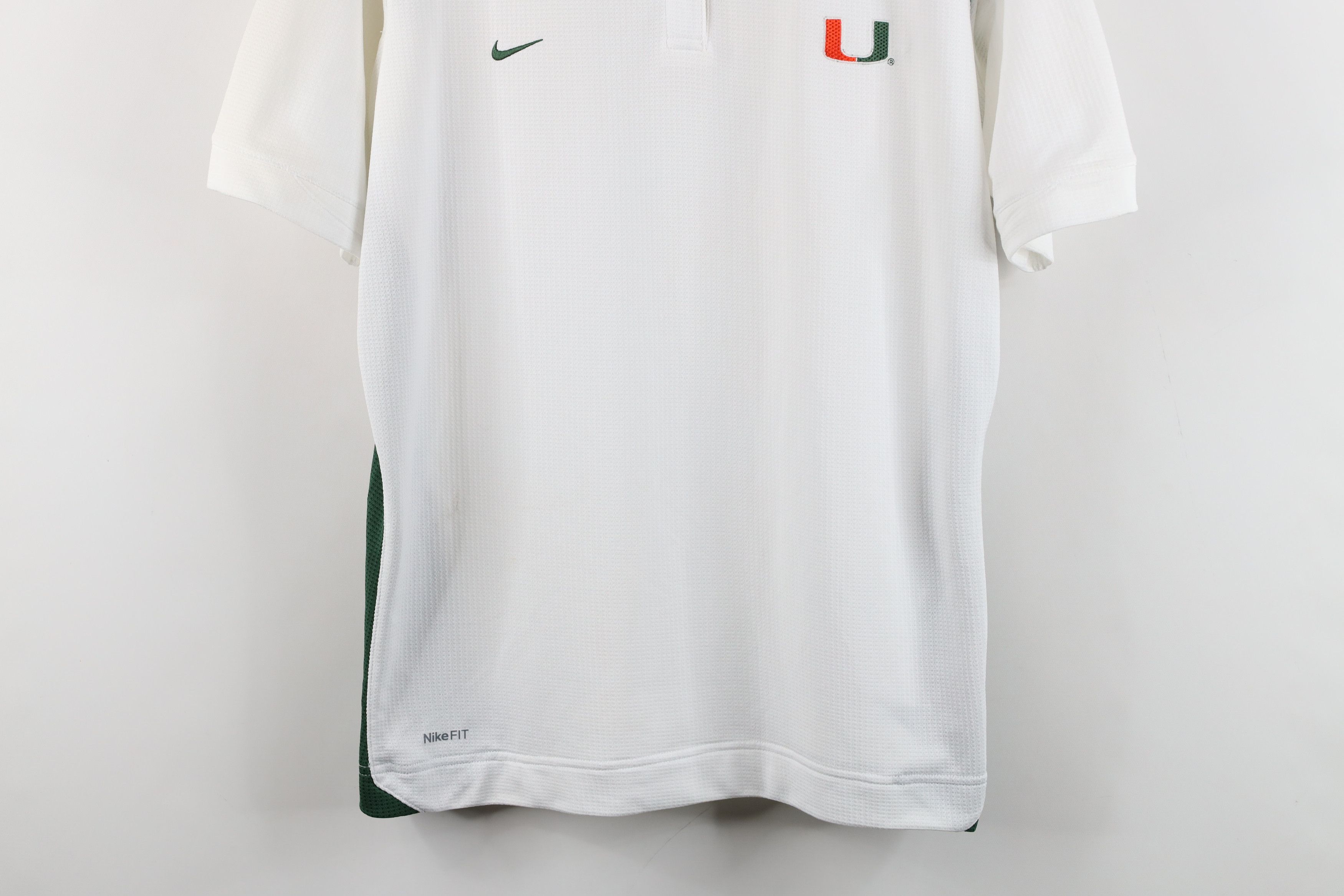 Nike × Vintage Vintage Nike University of Miami Thermal Knit Golf Polo Size XL / US 12-14 / IT 48-50 - 3 Thumbnail