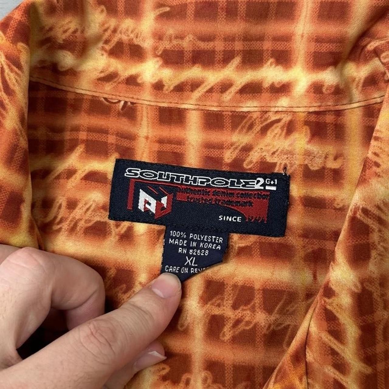 JNCO × Southpole Y2K Crazy Southpole Flames Button Up Collared Shirt XL Size US XL / EU 56 / 4 - 4 Thumbnail