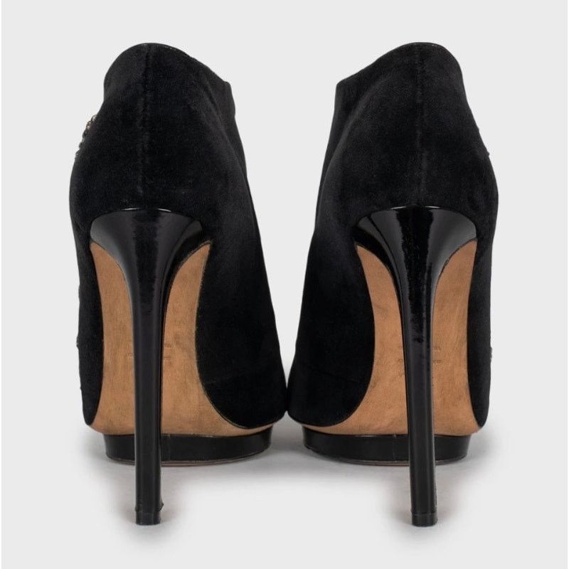 Alexander McQueen Alexander McQueen Black Suede Crystal Pumps sz.39 Size US 9 / IT 39 - 4 Thumbnail