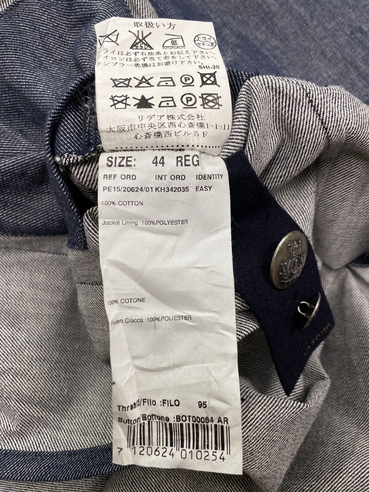 Lardini Lardini Double Breasted Denim Jacket Size US XS / EU 42 / 0 - 14 Thumbnail