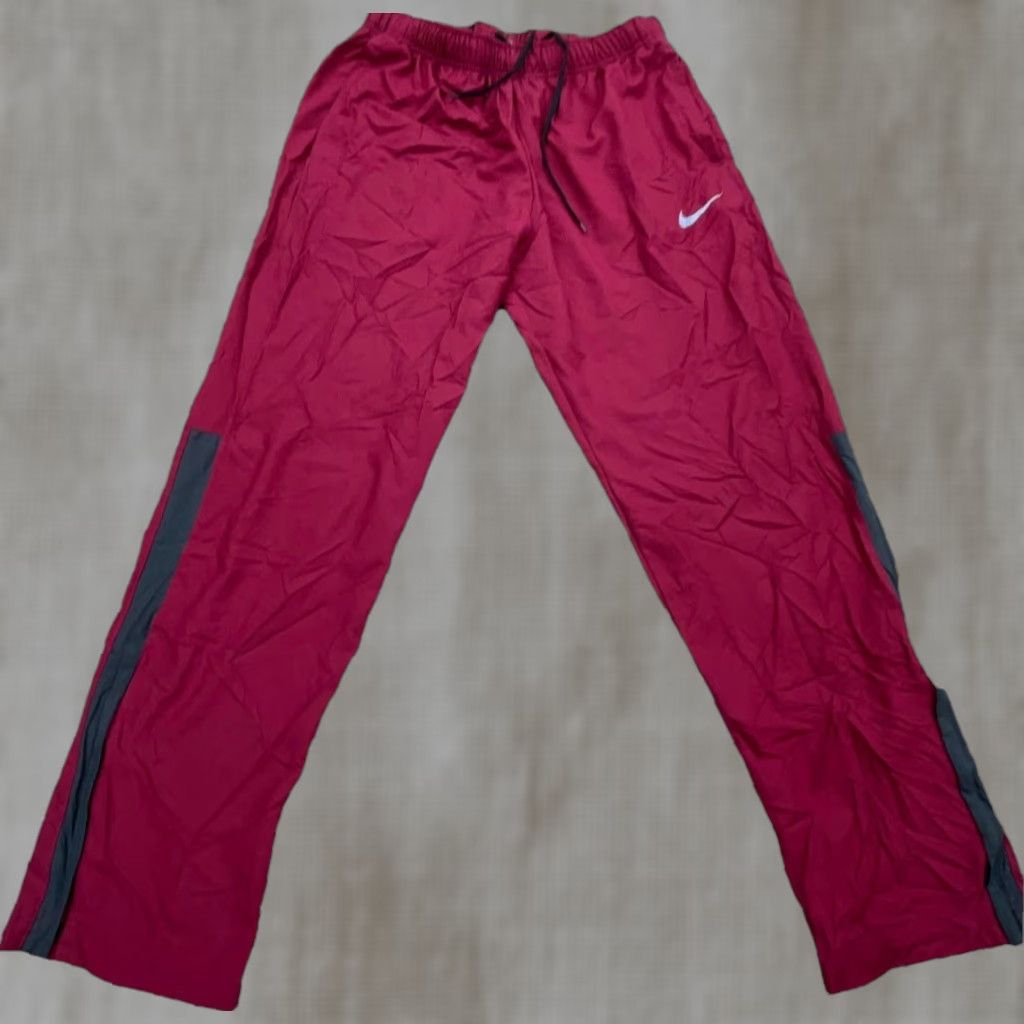Nike Nike Pants Women XL Red Gray Track Pants Windbreakers Joggers Dri Fit Unlined Size 40" / US 18 - 1 Thumbnail