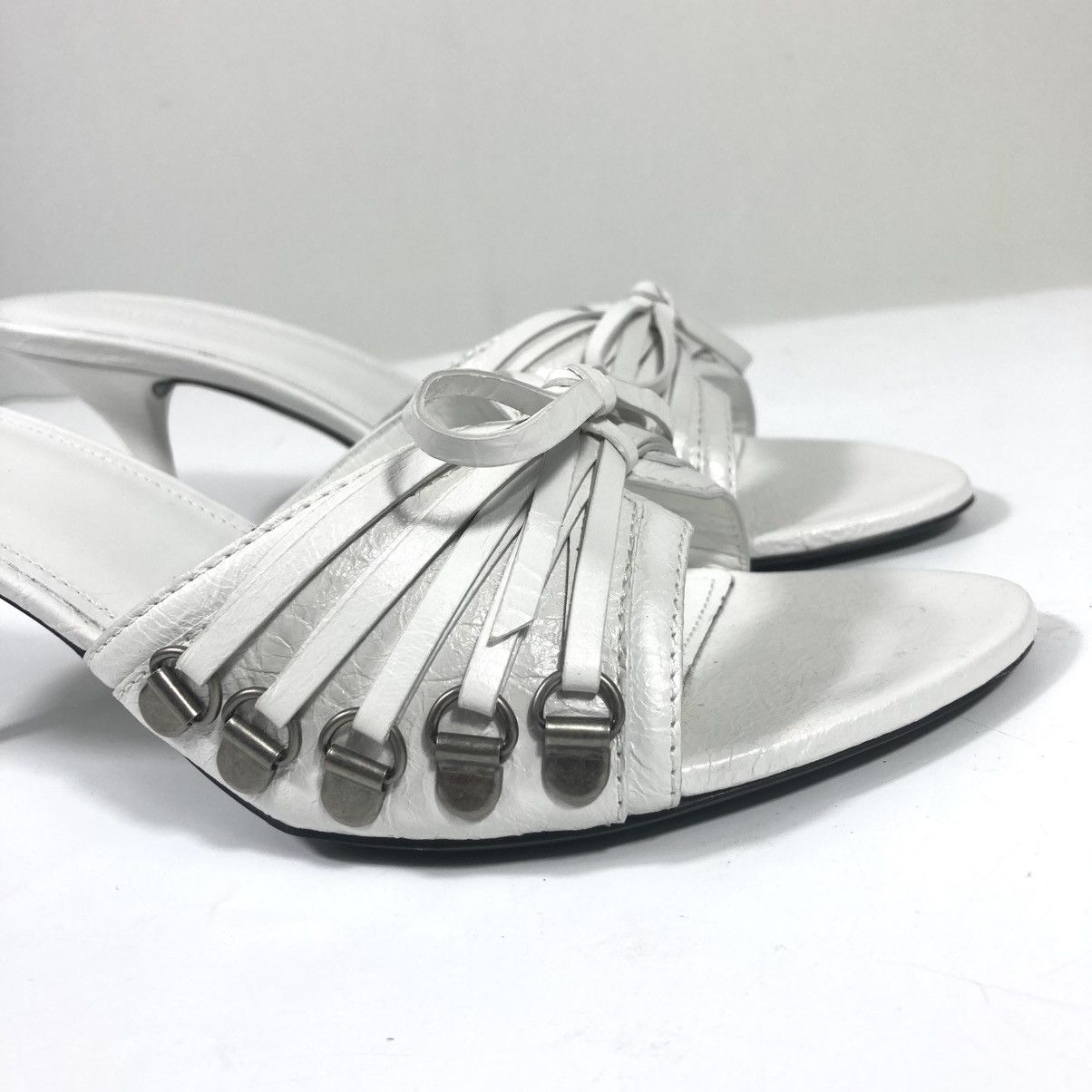Balenciaga Balenciaga Cagole High Heel Slide Sandals Optic White 40 Size US 10 / IT 40 - 16 Thumbnail