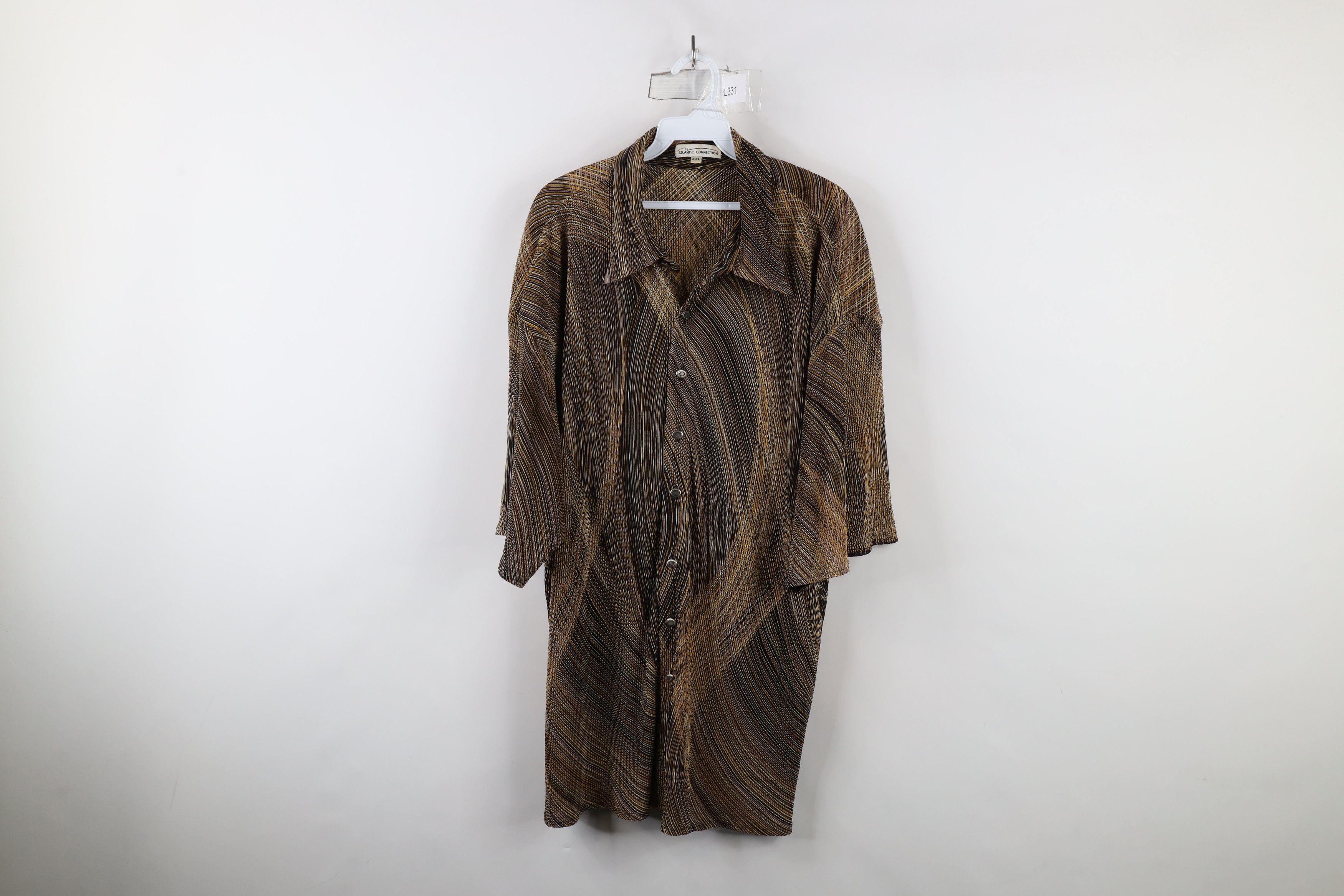 Vintage Vintage 90s Coogi Style Ribbed Baggy Fit Knit Button Shirt Size US XXL / EU 58 / 5 - 1 Thumbnail
