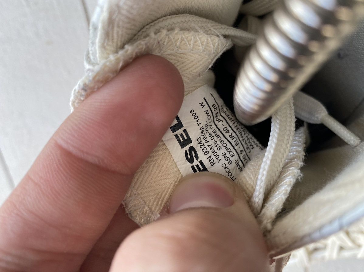 Diesel × Vintage 🔥Diesel Avant Garde White Leather Punk Sneakers 9/40 size Size US 9 / EU 42 - 10 Thumbnail
