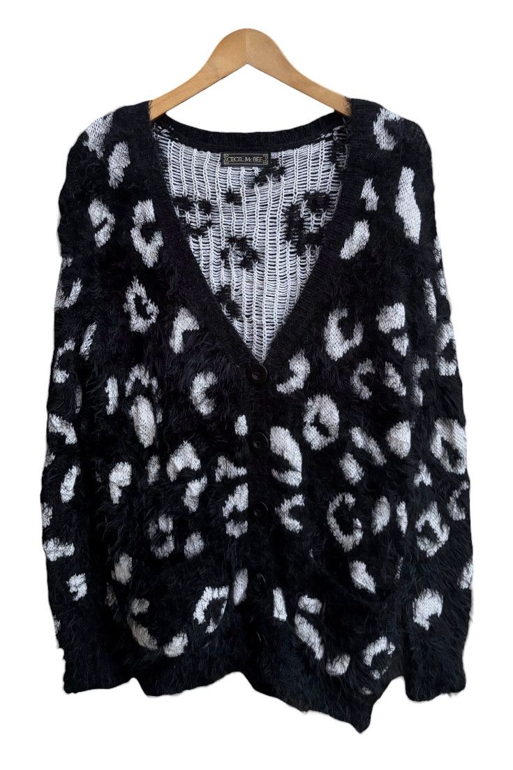 Japanese Brand CECIL McBEE FAUX FUR KNIT Size L / US 10 / IT 46 - 1 Thumbnail