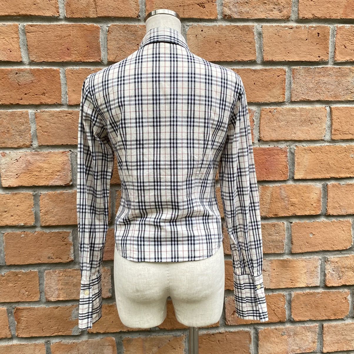 Burberry Burberry White Soft Novacheck Shirt Size S / US 4 / IT 40 - 7 Thumbnail