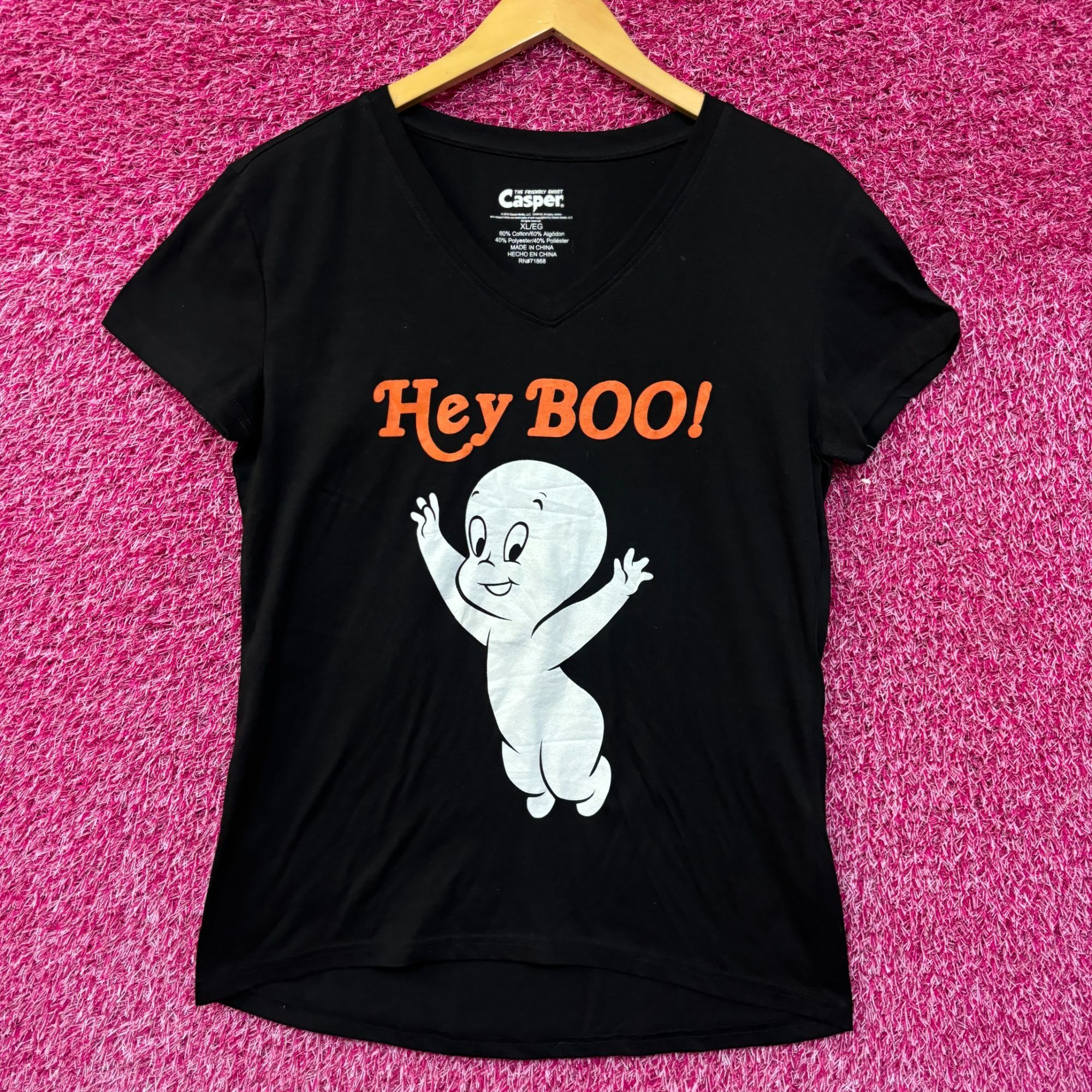 Other Friendly Ghost Casper Women’s v neck Tshirt size XL Size US XL / EU 56 / 4 - 1 Thumbnail