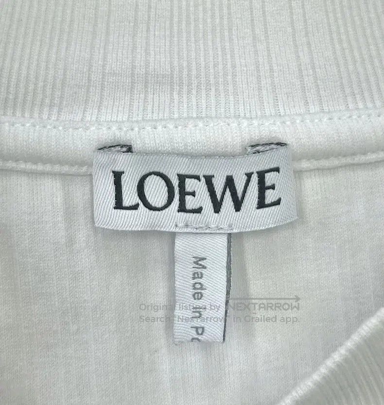 Loewe Loewe White Embroidered Logo Knit Short Sleeve Size L / US 10 / IT 46 - 3 Thumbnail