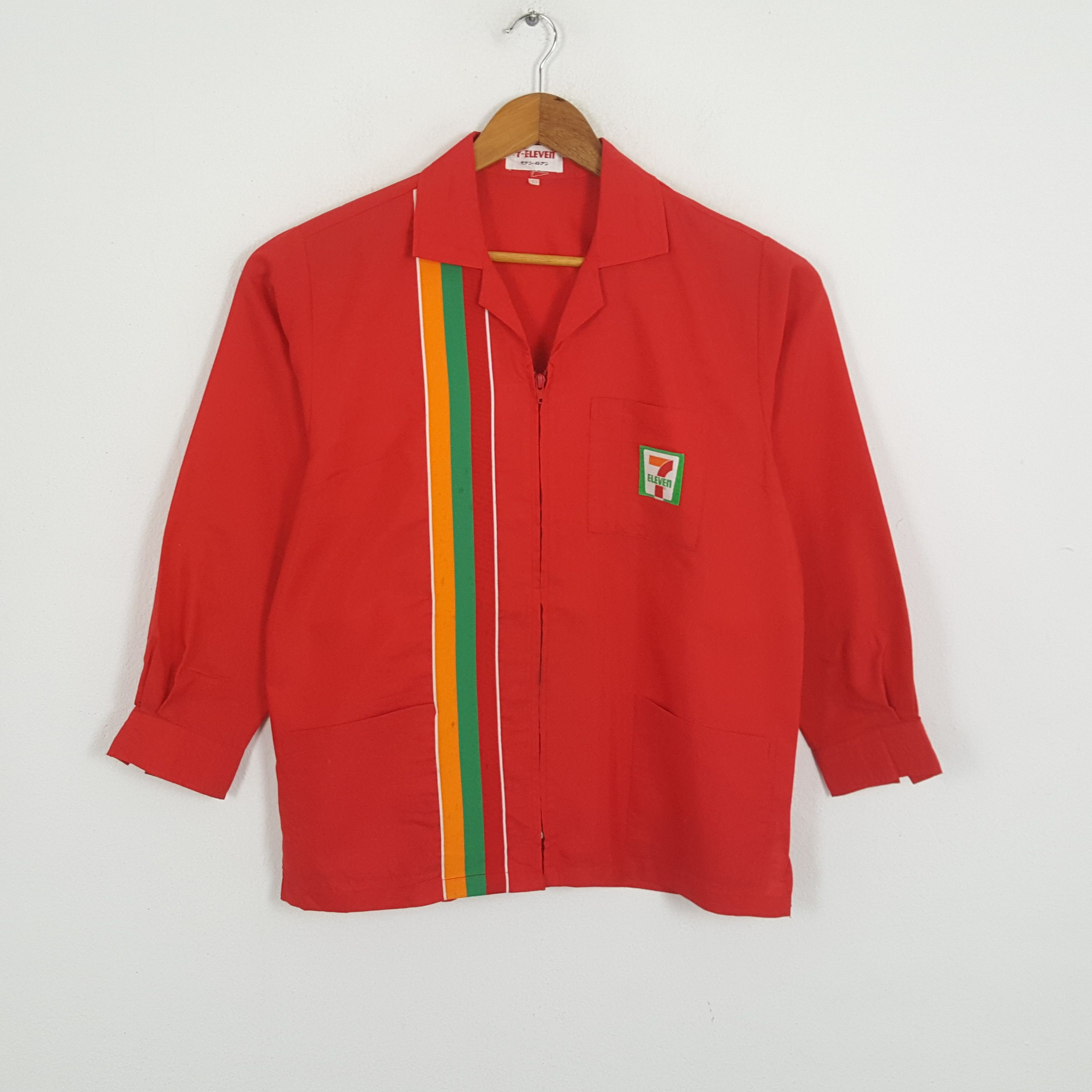 Japanese Brand × Vintage Vintage 7-ELEVEn Japanese Workers Uniform Shirt Jacket Size US M / EU 48-50 / 2 - 1 Thumbnail