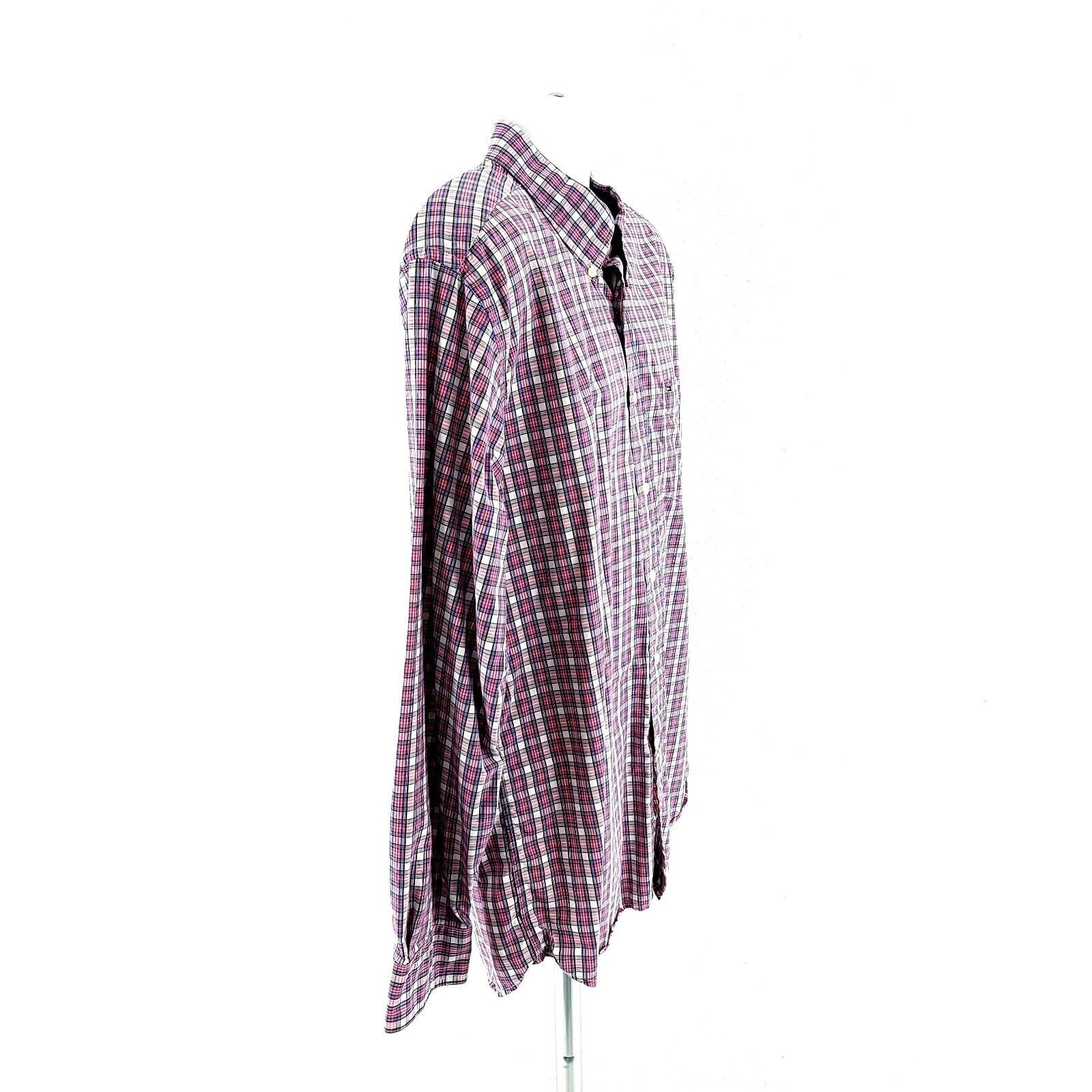 Tommy Hilfiger Tommy Hilfiger Blue Pink Plaid XL Collard Pocket Front Butto Size US XL / EU 56 / 4 - 7 Thumbnail