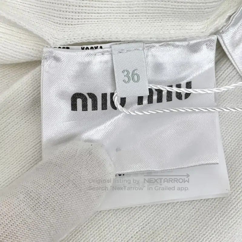 Miu Miu Miu Miu Women's White Cotton Pleated Skirt . Size 22" - 6 Thumbnail