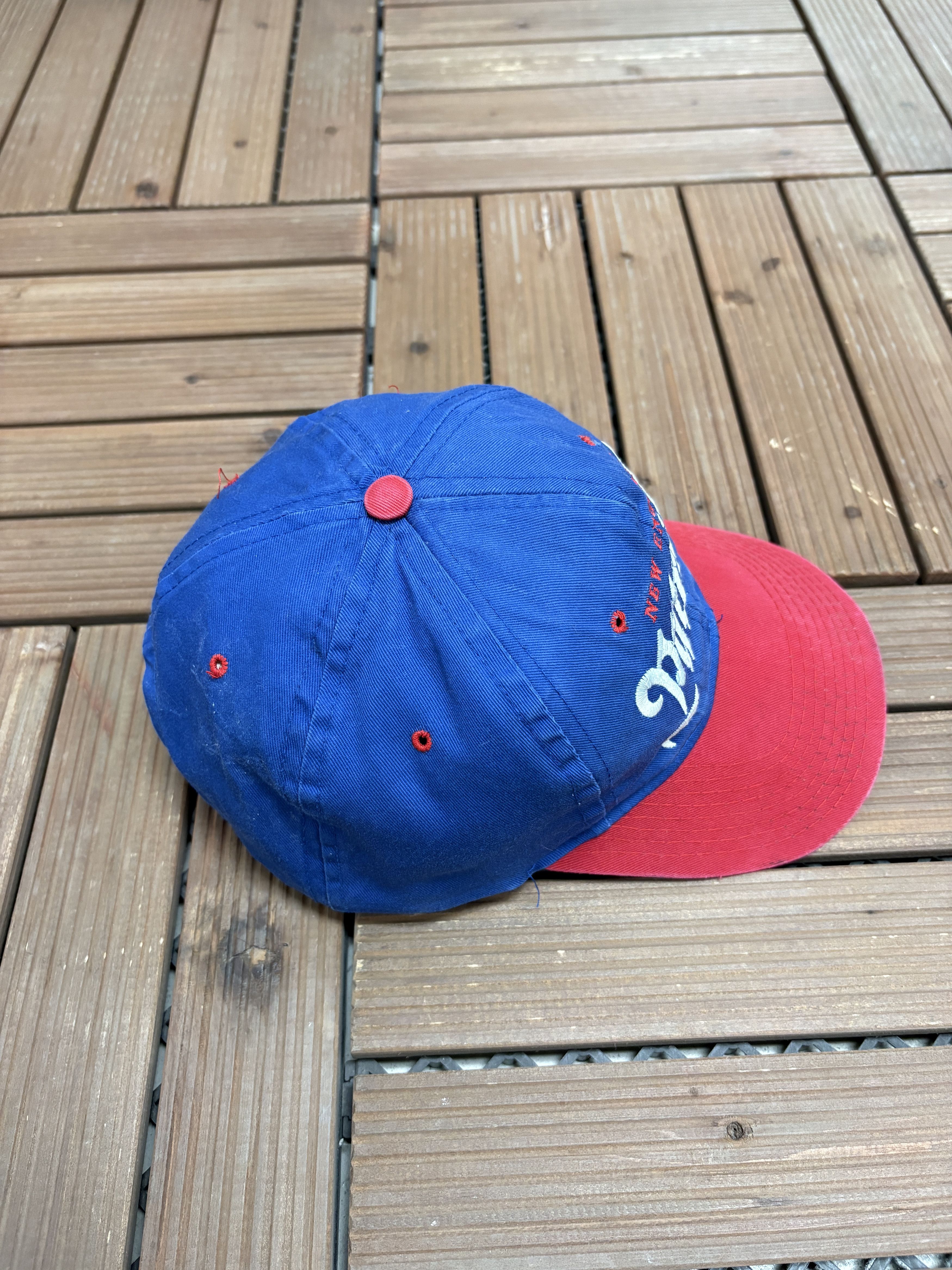 Vintage New England Patriots Embroidered Vintage Blue Snap Back Hat Size ONE SIZE - 4 Thumbnail